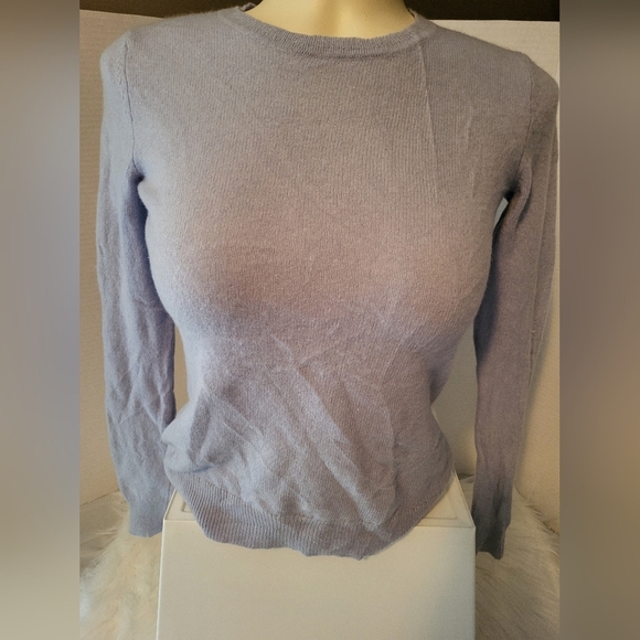 Cashmere 100% Lord & Taylor Baby Blue size PS - Picture 2 of 5